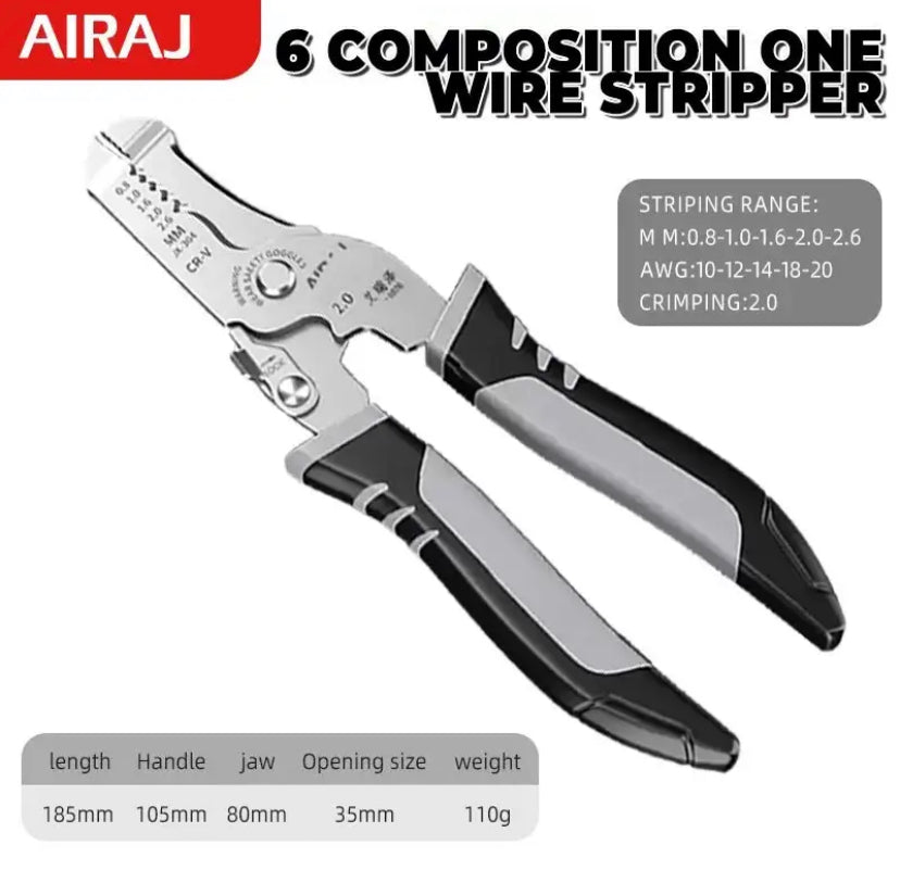 Wire Stripper Tools Multitool Plier Crimper Cable Cutter Multifunctional Stripping Tool Crimping Pliers Terminal