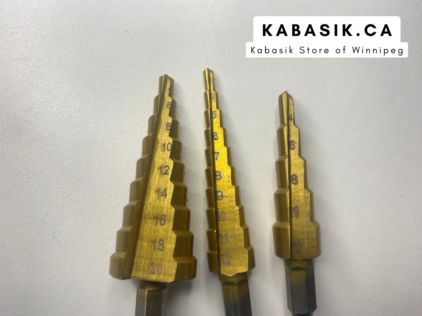 3pcs 3-12mm 4 -12mm 4-20mm HSS Step Drill Bit Set