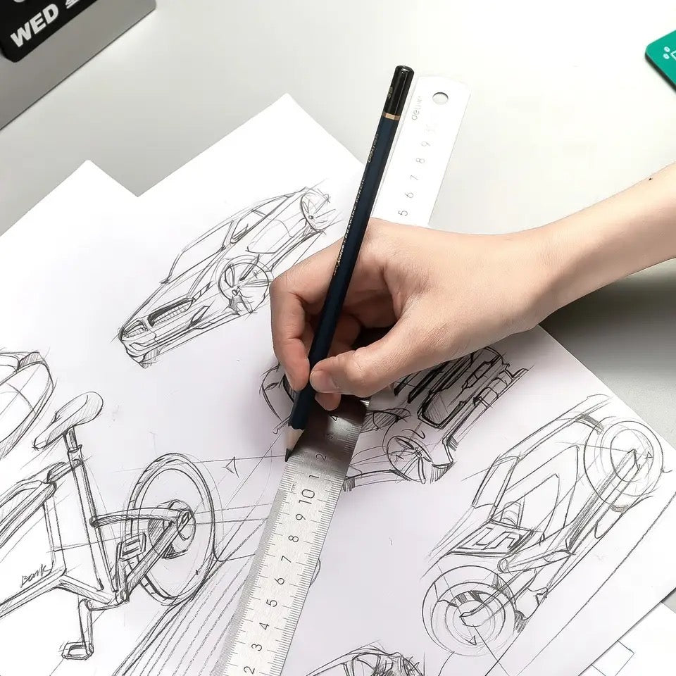 1pcs 30cm Stainless Steel Straight Ruler Mapping Tool Silver Metal Ruler