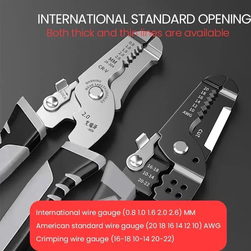 Wire Stripper Tools Multitool Plier Crimper Cable Cutter Multifunctional Stripping Tool Crimping Pliers Terminal