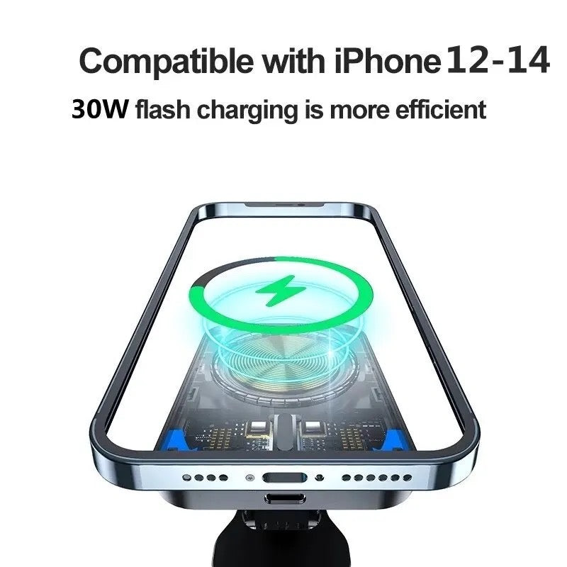 30W Magnetic Wireless Car Charger For iPhone 12 13 14 Pro Max