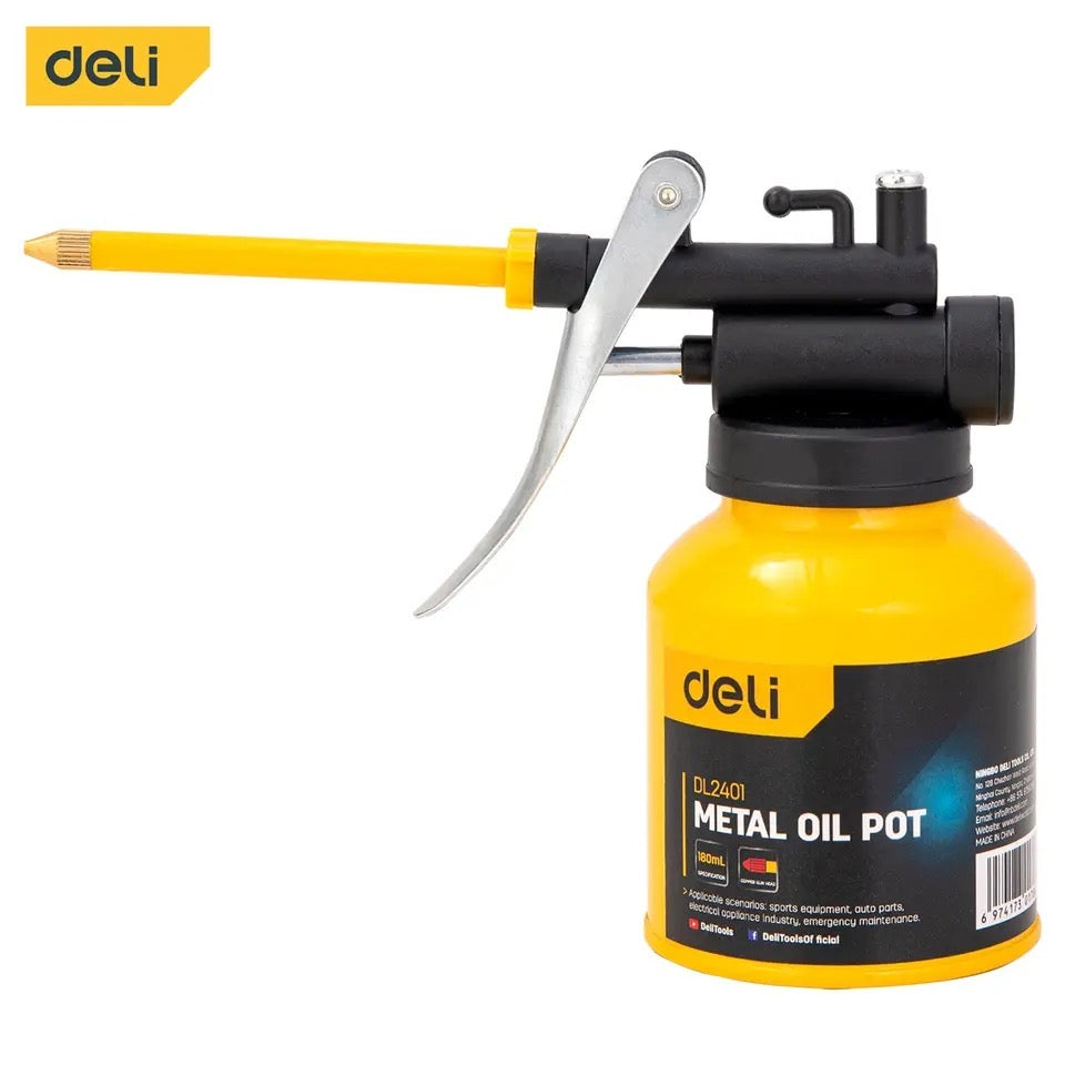 Oil Can Lubrication Metal High Pressure Pump Grease Guns Car Oil Pot Bottle Car Repair Tool 180ml