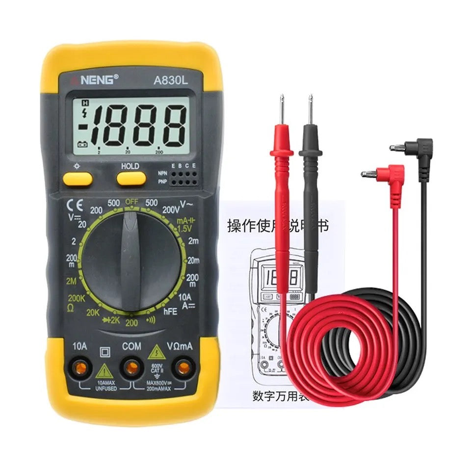 A830L LCD Digital Multimeter AC DC Voltage Diode with Buzzer Function