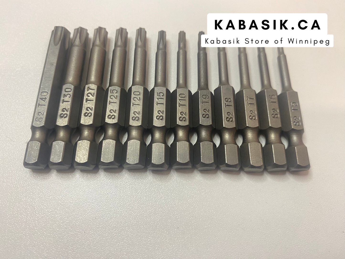 50mm Torx Bits Set 12pcs T5-T40 for Impact Driver