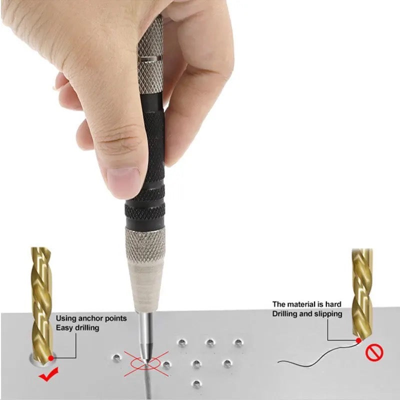 Positioning Center Punch for Wood and Metal