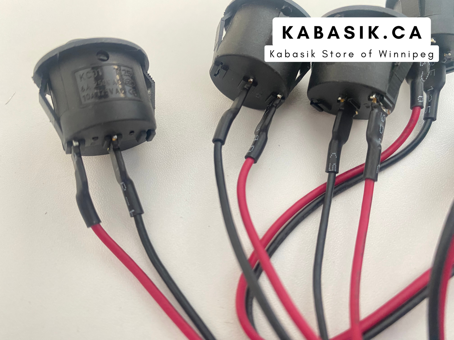 6Pcs Mini Rocker Switch 12 Volt ON Off Toggle Switch with Pre-Wired 6A/250V 10A/125V AC 12V DC Electrical Switches for DIY