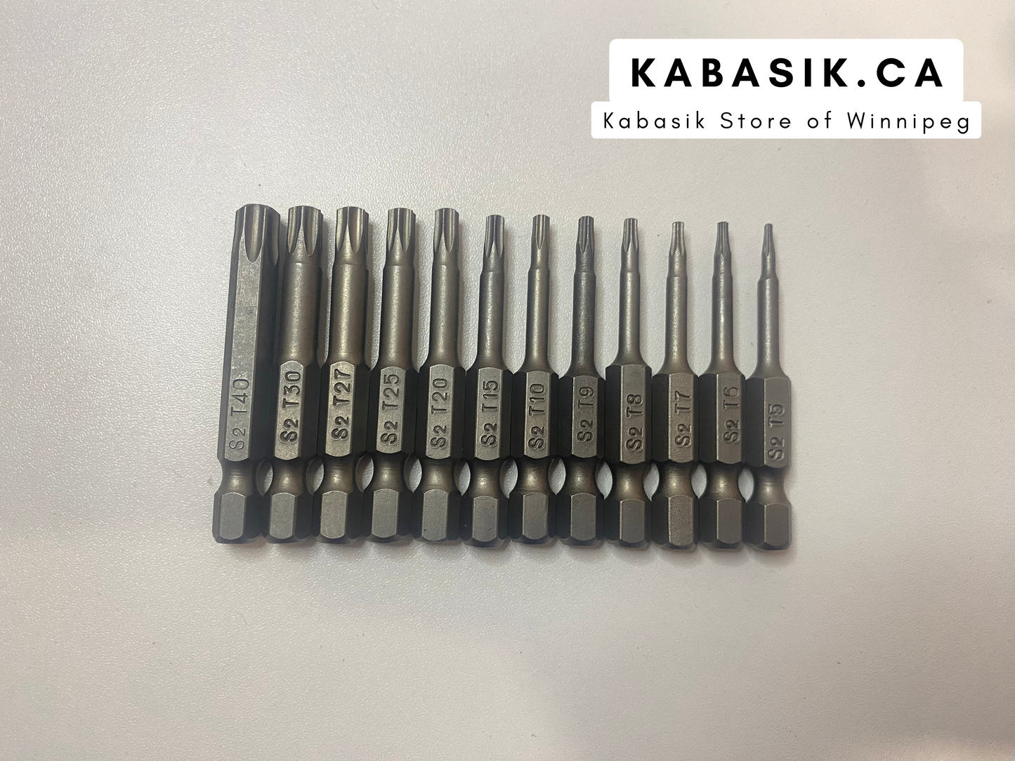 50mm Torx Bits Set 12pcs T5-T40 for Impact Driver