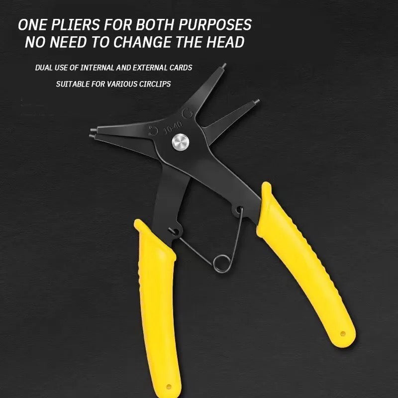 Circlip Pliers 2 in 1 Internal and External Dual Purpose Pliers