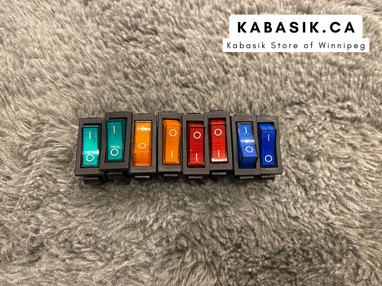 8Pcs AC 250V/15A, 125V/20A Illuminated LED On/Off SPST 3 Pin 2 Position Mini Rocker switch