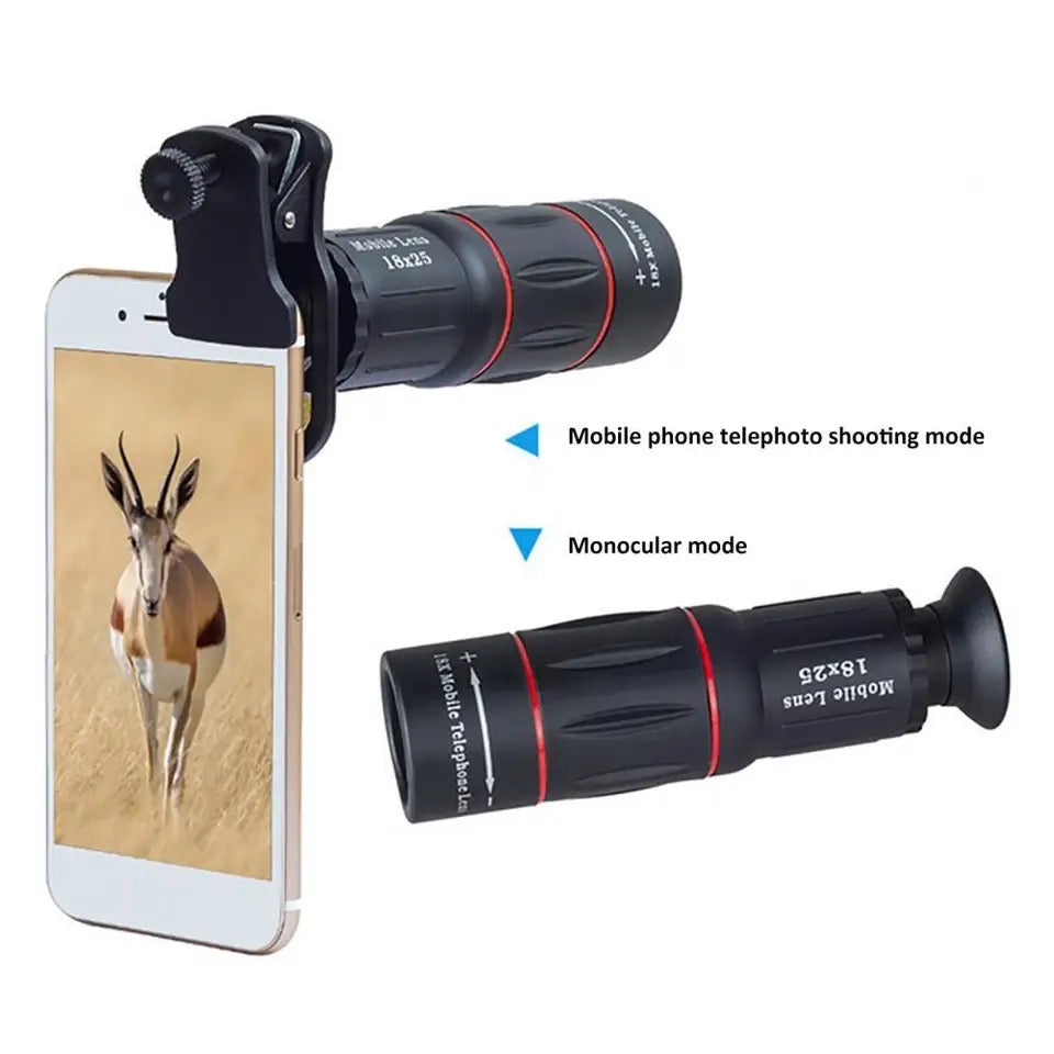 Mobile Phone Telephoto Lens Universal External Zoom Camera Lens 18X