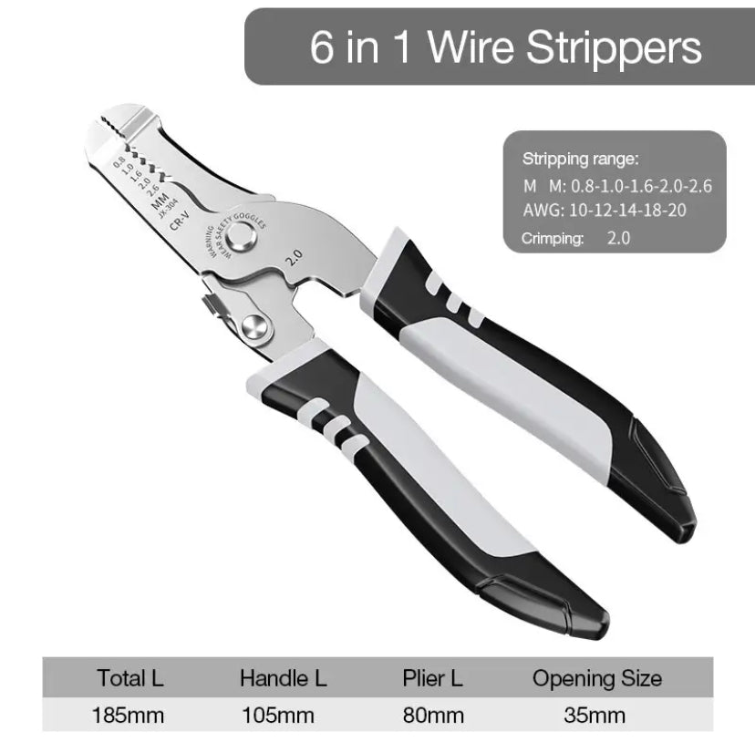 Wire Stripper Tools Multitool Plier Crimper Cable Cutter Multifunctional Stripping Tool Crimping Pliers Terminal