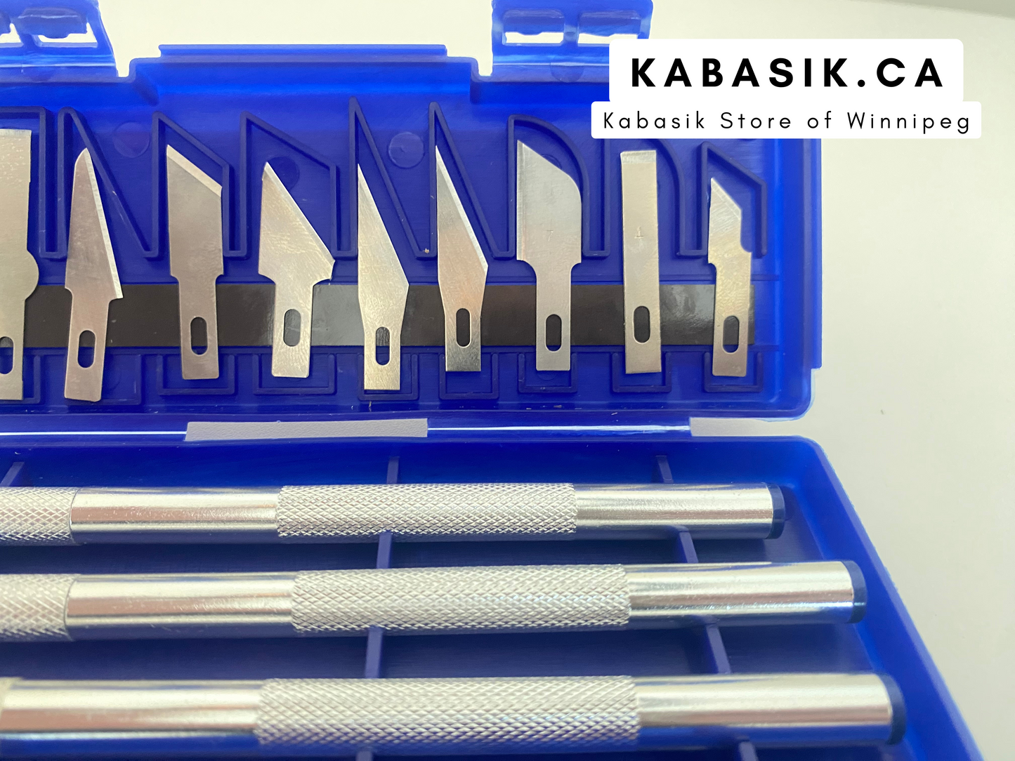 13Pcs Metal Carving Knife Pen Style Blue Box V1