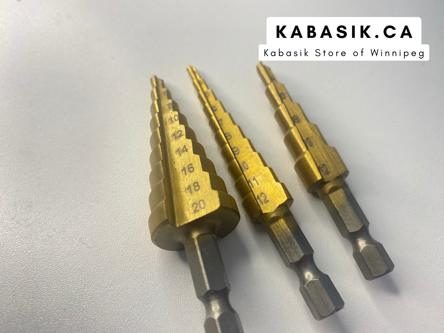 3pcs 3-12mm 4 -12mm 4-20mm HSS Step Drill Bit Set