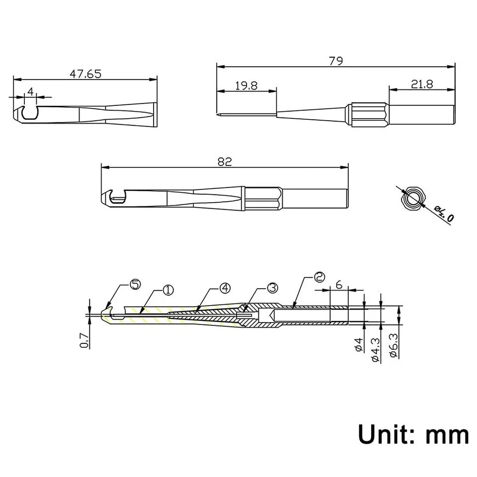 PT2002 Insulation Piercing Needle 1mm Pin Non Destructive Multimeter Test Probe 10A 30V