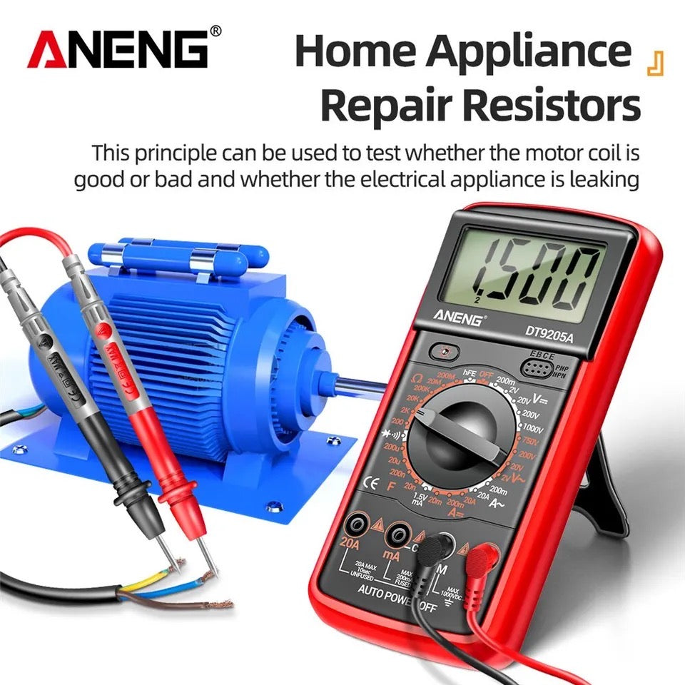 ANENG DT9205A 1999 Counts Digital Multimeter AC/DC Voltage Current Tester Electrical Test Meter