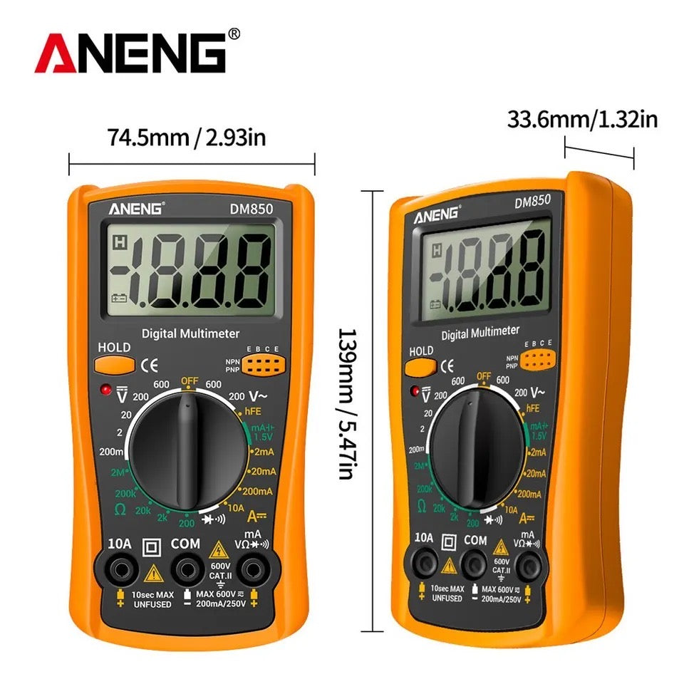 DM850 Digital Multimeter Eletric Professional Automatic AC/DC Votage Tester Current Ohm Ammeter Detector Tools
