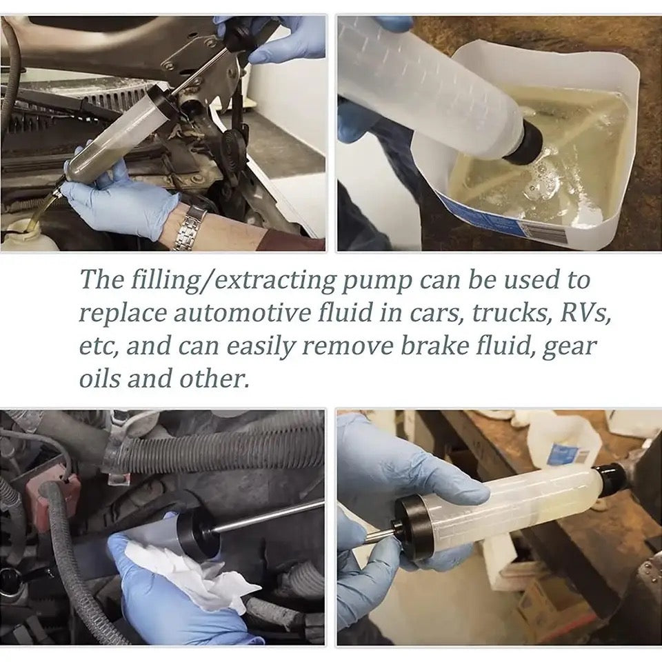 200CC Car Oil Fluid Extractor Portable Needle Tube Automotive Fuel Brake Liquid Extractor