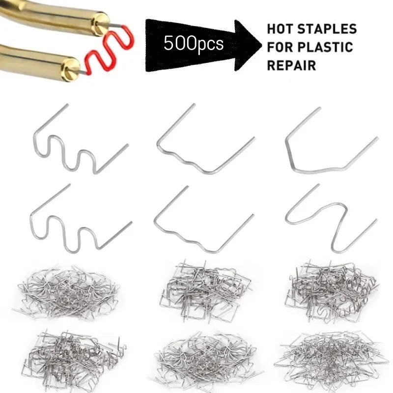 500pcs S-Shape Staples Nails For Plastic Welding Hot Stapler