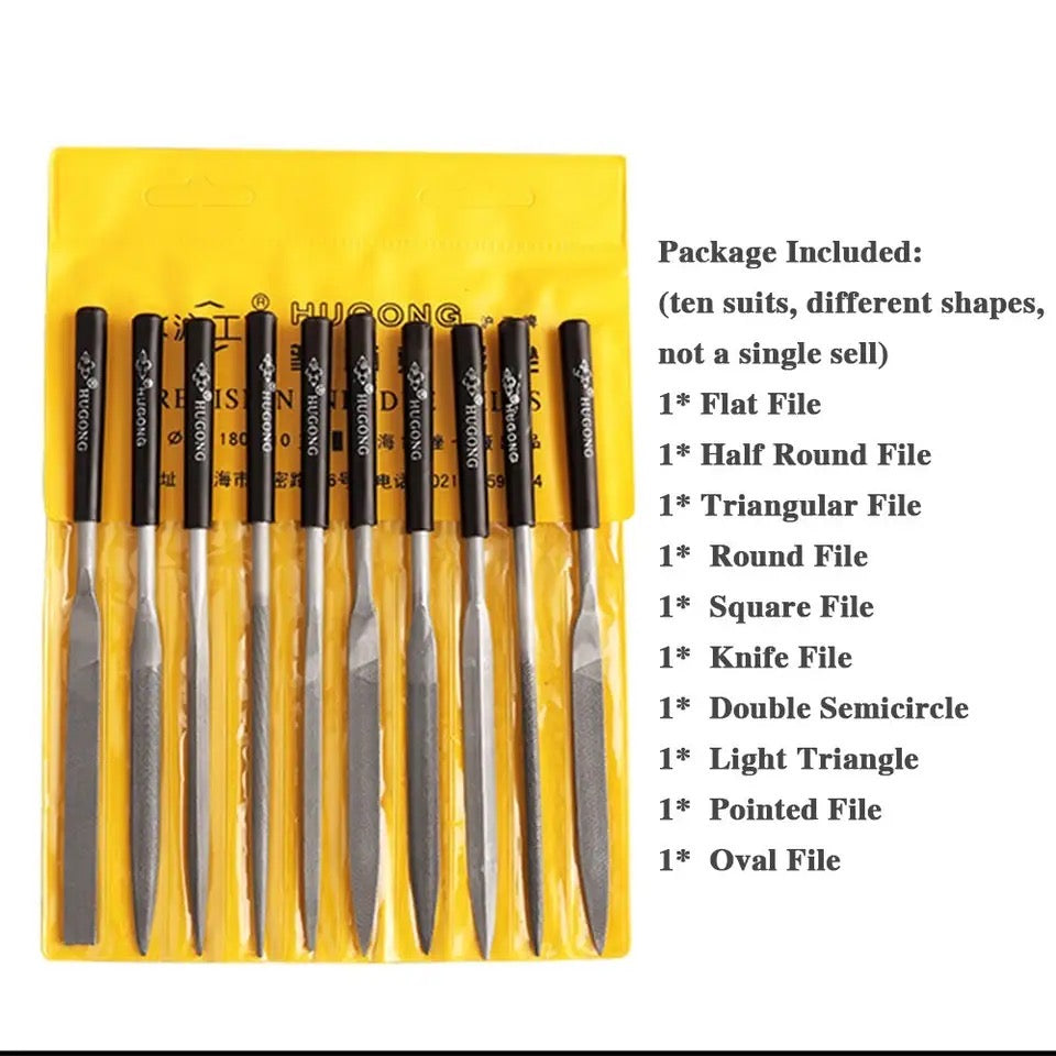 10pcs Mini Needle File 140mm DIY Wood Rasp For Metal Glass Stone Jewelry Polished Small Steel File Handy Tools