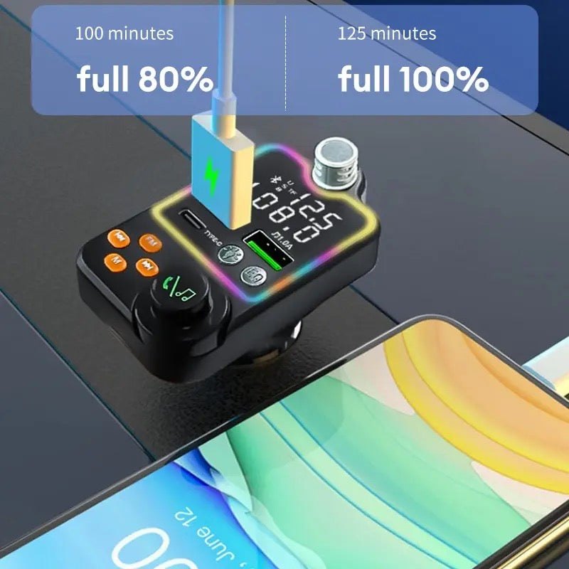 Q15 Quick Charger Car Bluetooth Player FM Transmitter Call Hands-free