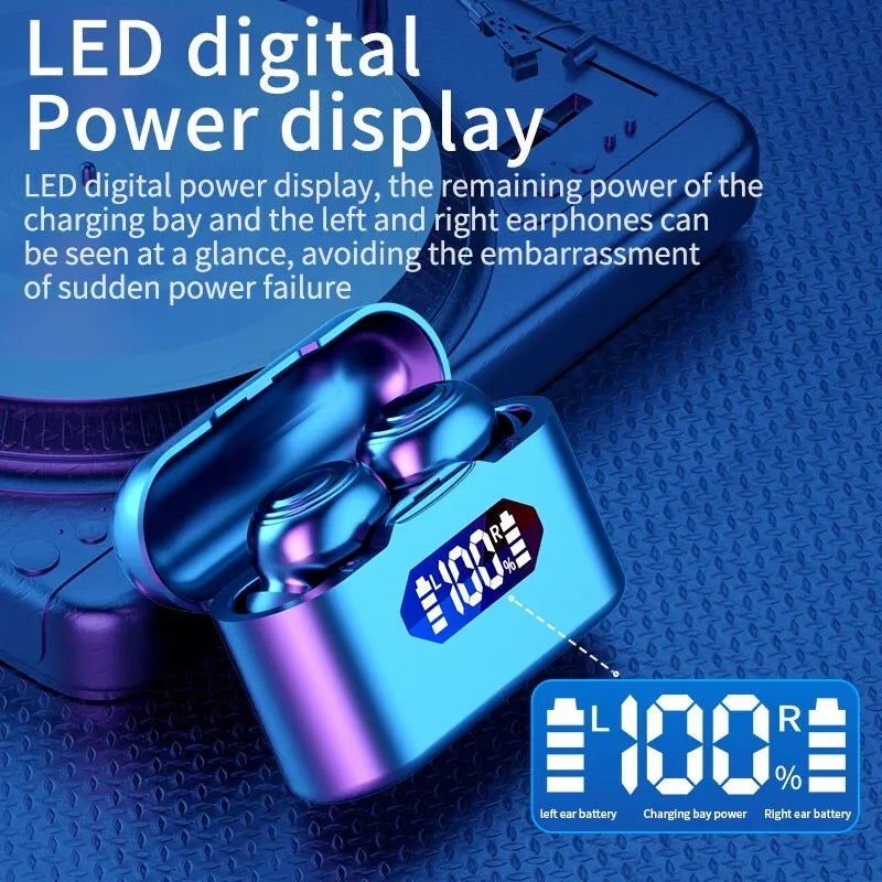 X37 Wireless Bluetooth Earphones Headphones Outdoor Sports Headset 5.3 With Charging Bin Display Touch Control