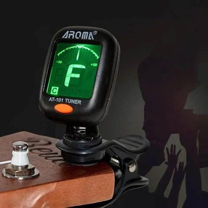 Guitar Tuner AT-101 Foldable Rotatable Tuner High Sensitivity for Bass Ukulele Chromatic Guitar
