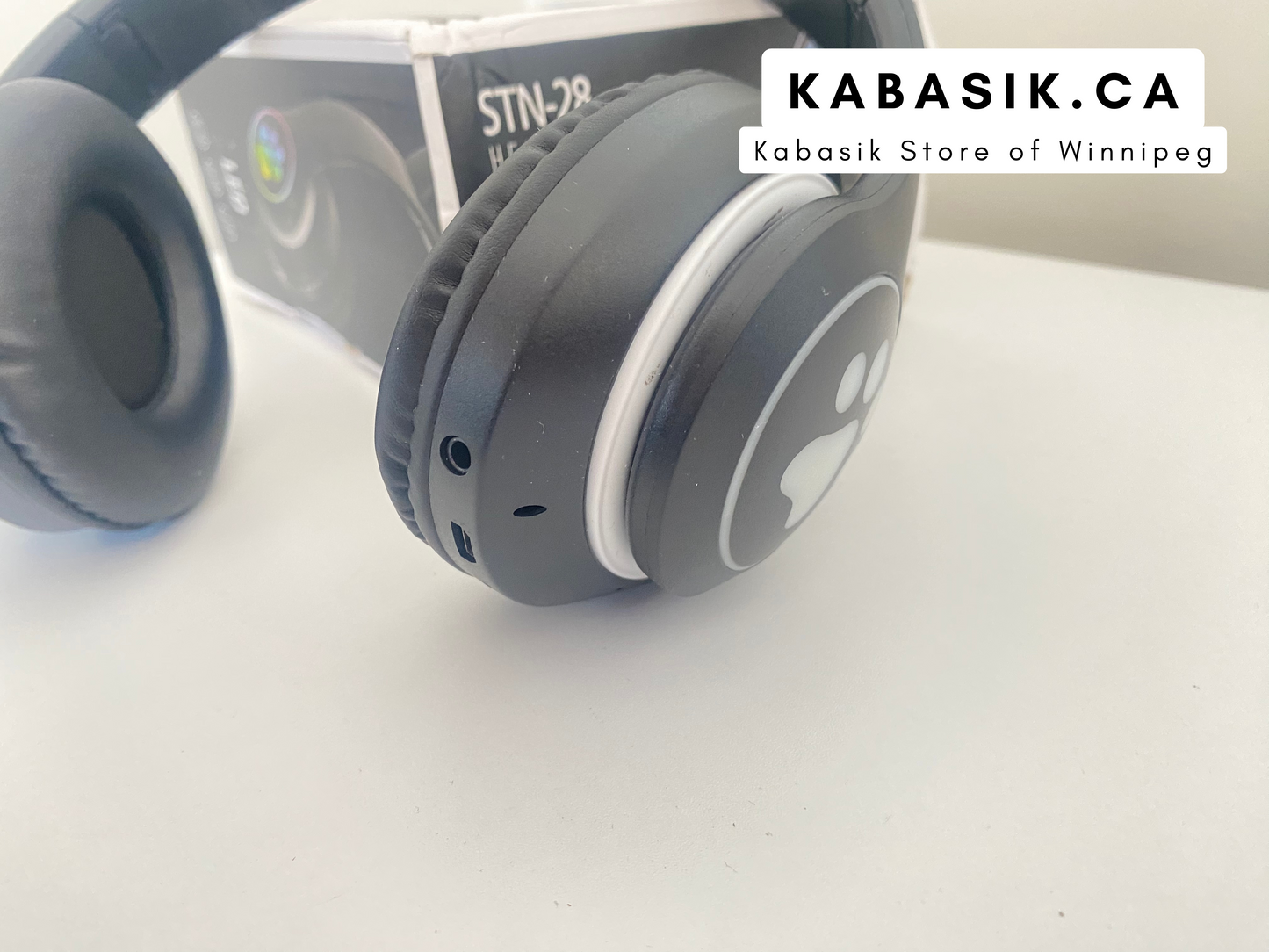 JST-28 Wireless Bluetooth Cat Headset LED Light Black