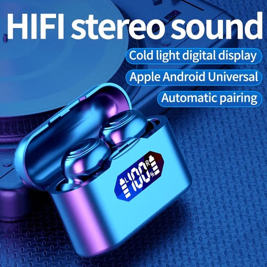 X37 Wireless Bluetooth Earphones Headphones Outdoor Sports Headset 5.3 With Charging Bin Display Touch Control