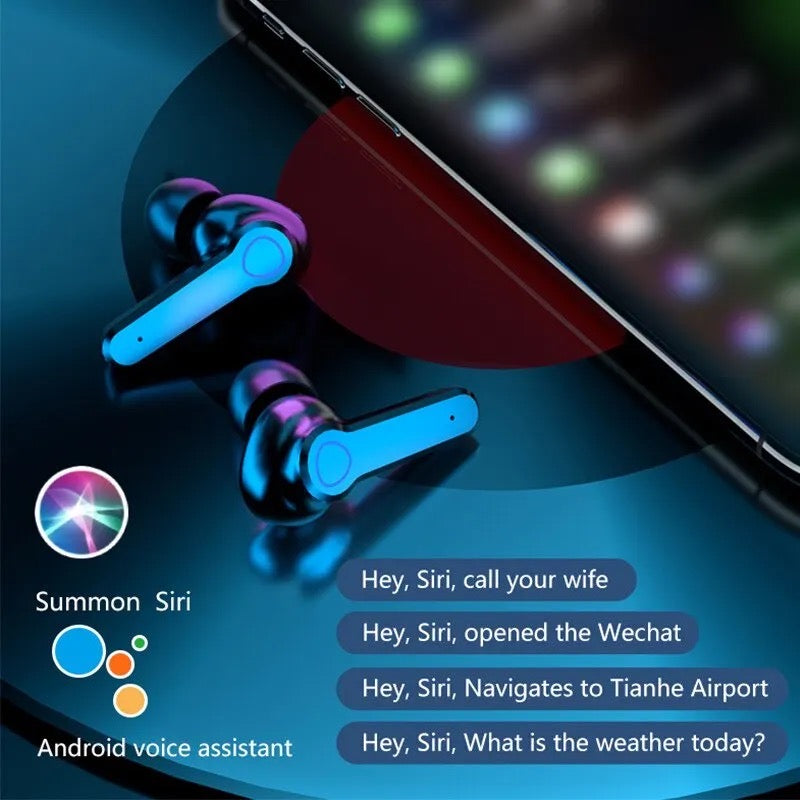 M19 Bluetooth Earphones Wireless Gaming Touch Esports Digital Display Sports