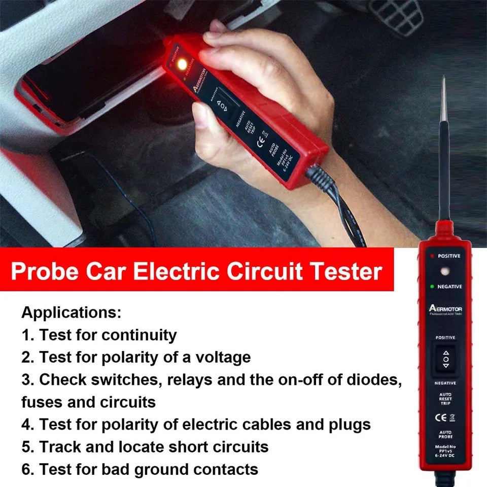 6V 12V 24V DC Car Truck Voltage Circuit Tester Power Probe LED Display Auto Repair Diagnostic Tool