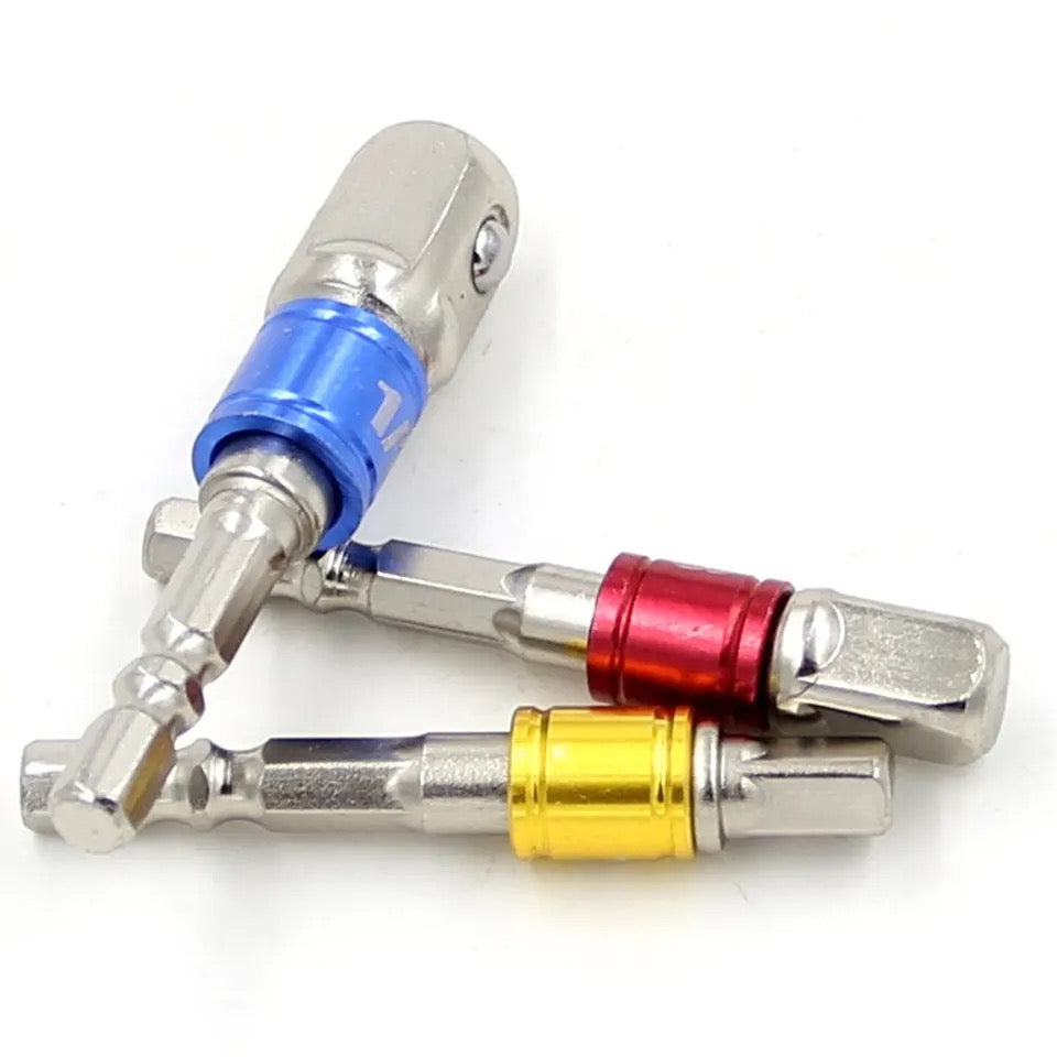 3pcs Color Hexagon Extension Square Head Socket Tool Set for Electric Screwdriver Impact Driver