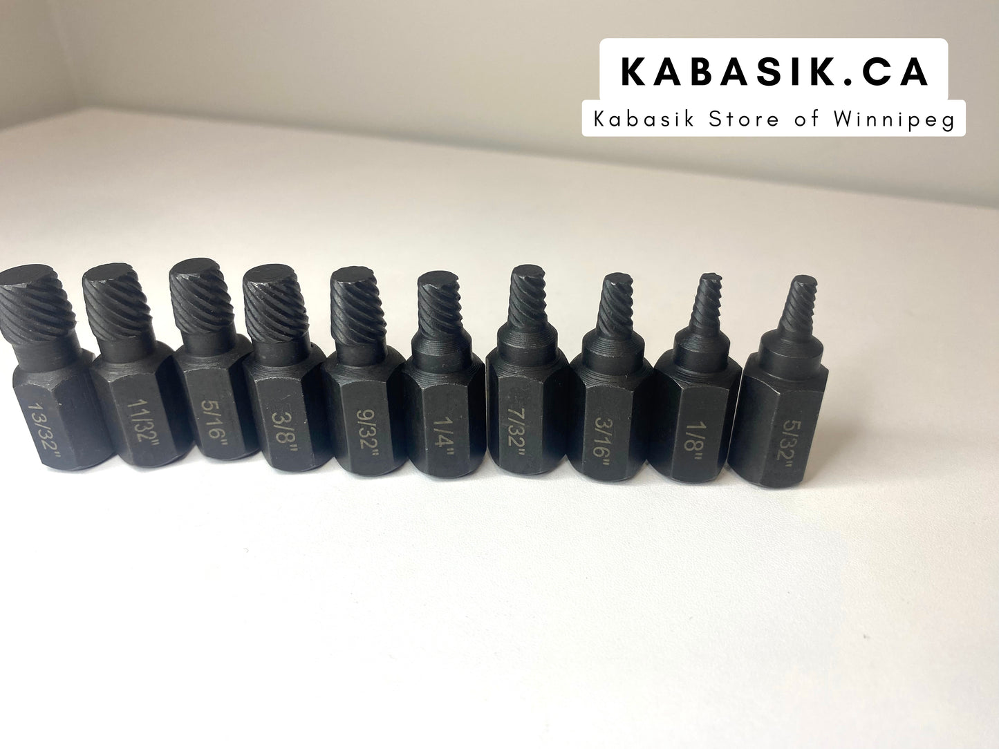 10pc Black Broken Head Screw Extractor 1/8 "-13/32" Multi Key Sliding Thread Damaged Screw Removal Tool Set