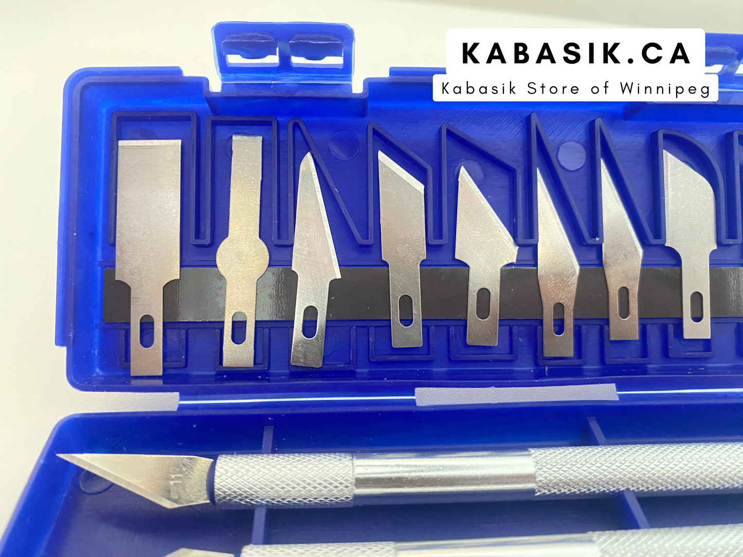 13Pcs Metal Carving Knife Pen Style Blue Box V1