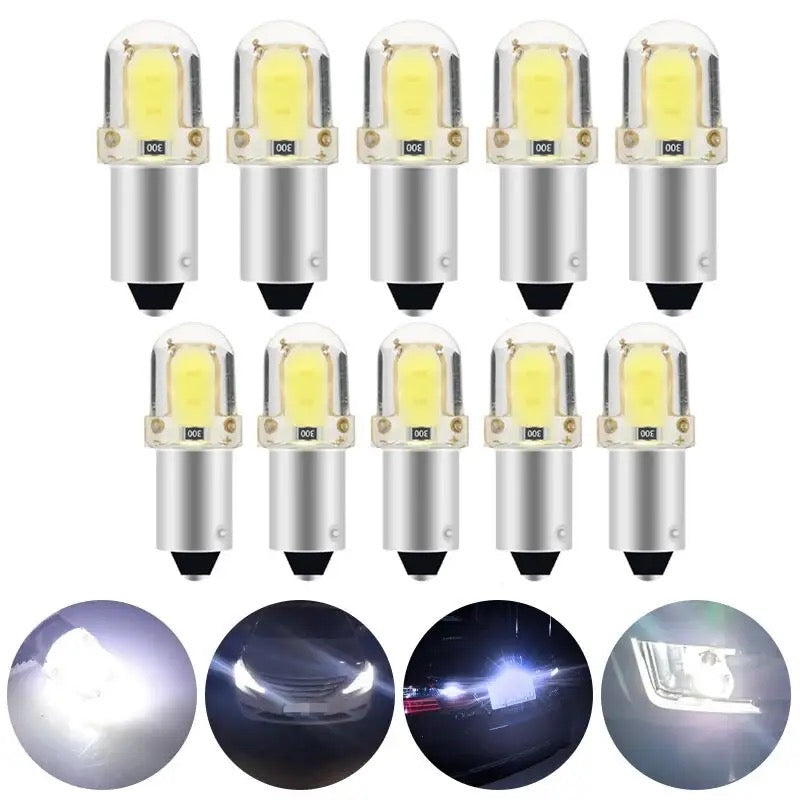 1pcs BA9S Car LED T4W H6W W5W LED CANBUS COB 2LED Bulb Car Interior License Plate Light Marker Light White