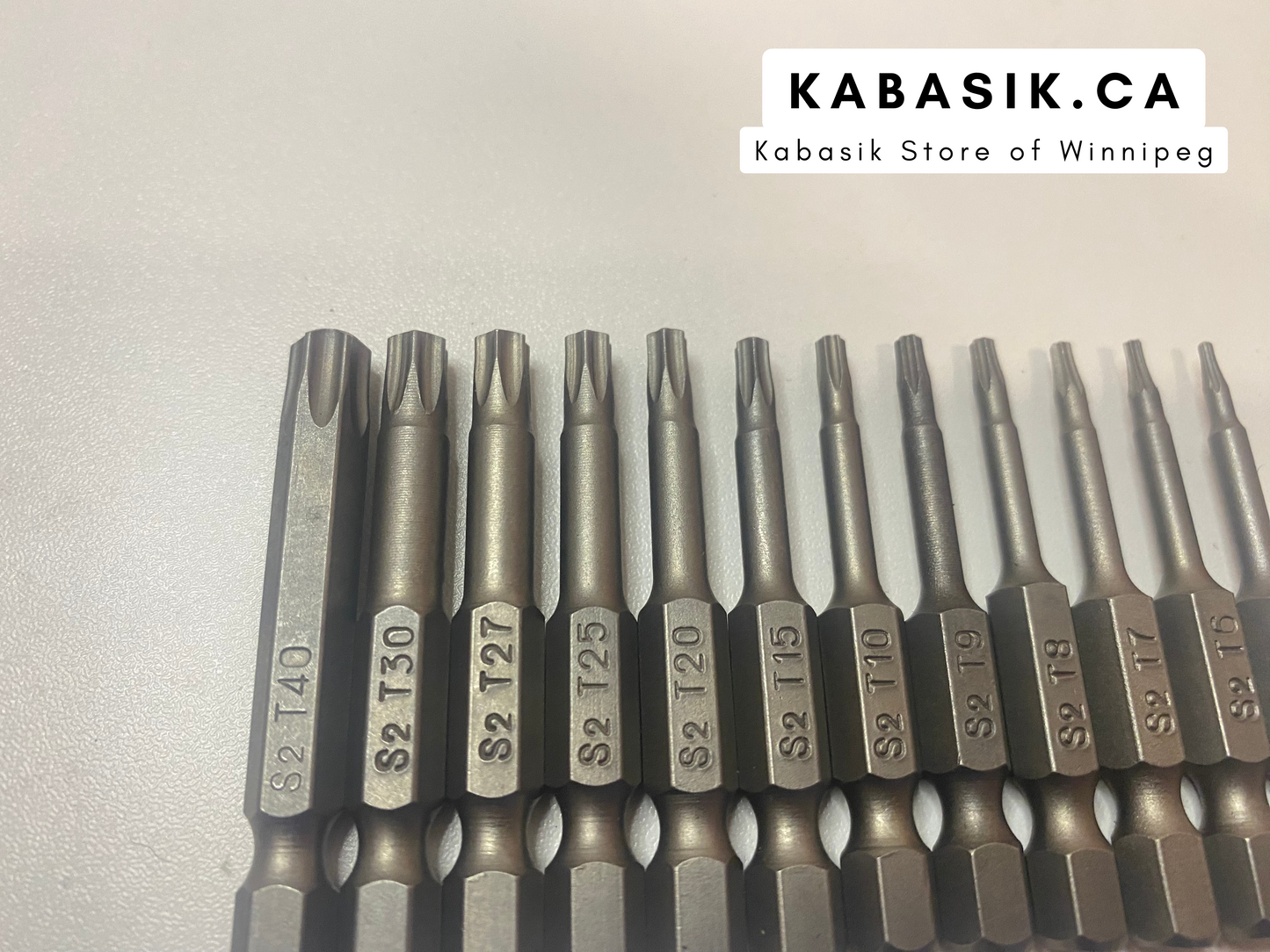 50mm Torx Bits Set 12pcs T5-T40 for Impact Driver