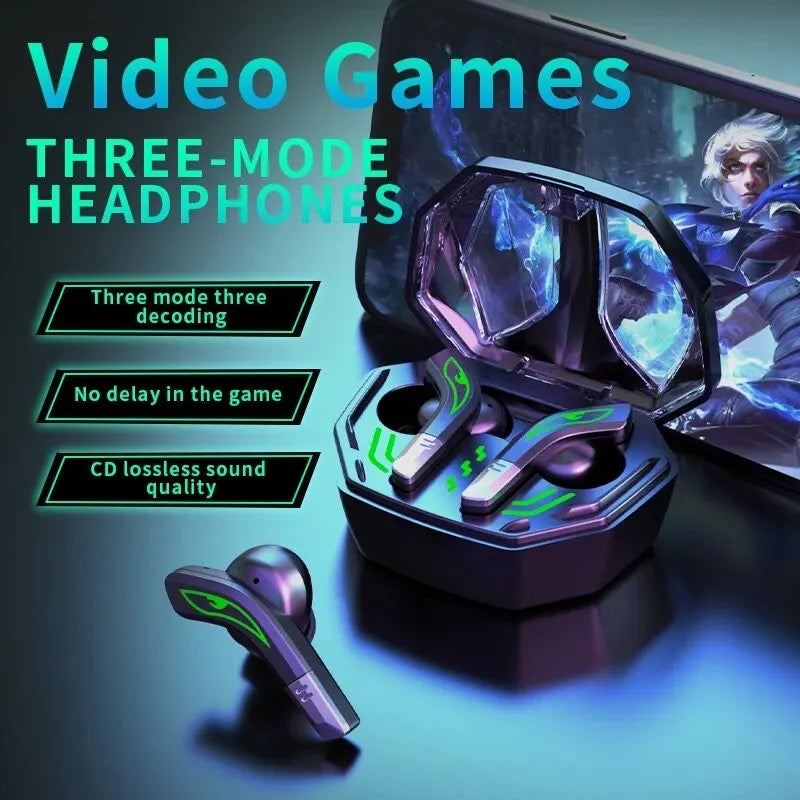 Md158 Tws Bluetooth Earphones With Cool In Ear Display Lights For Wireless Calls And Sports 5.2 Intelligent Game Music Earphones