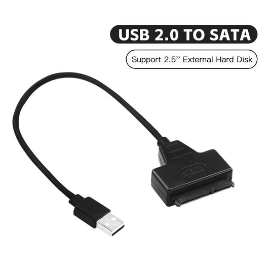 USB 2.0 to SATA Cable Support 2.5 Inches External HDD SSD Hard Drive Adapter