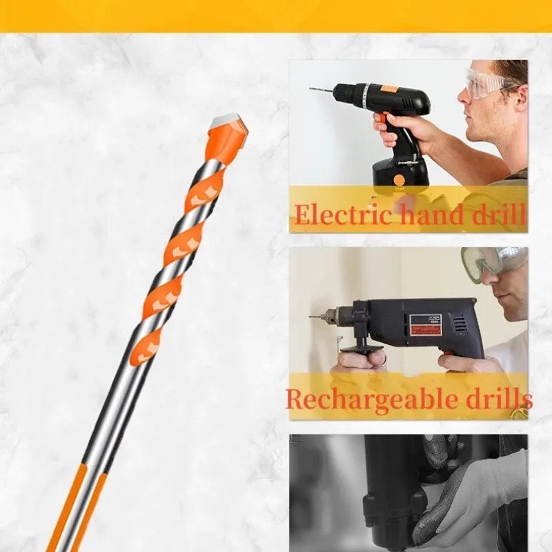 6pcs Triangle Drill Bits Set for  Ceramic Tile Concrete Brick Wood Glass 3-4-5-6-8-10-12mm