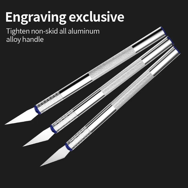 13Pcs Metal Carving Knife Pen Style Blue Box V1
